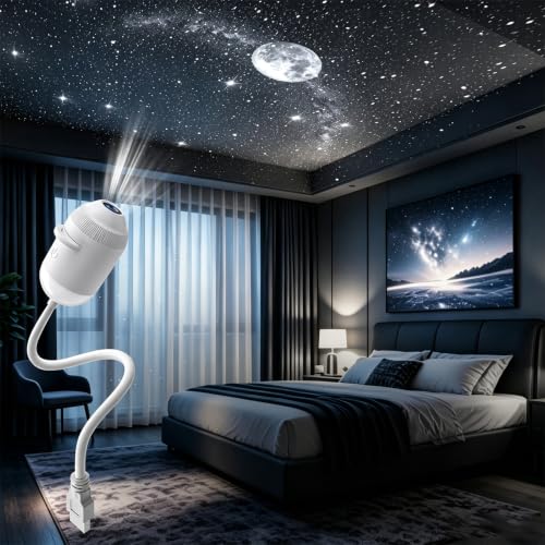 Proyector Galaxy HD holográfico y luz nocturna estelar dinámica 3
