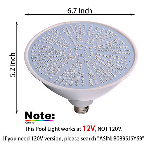 Pool Lights, 12V 40W Rgb Color Changing Underwater Led Pool Light For Inground Pool With Remote Control, E26 Replacement Bulb Fit In For Pentair And Hayward Pool Light Fixtures(Ac/Dc 12 Volt) #TOP5