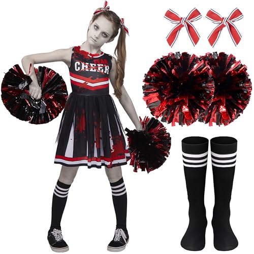 Disfraz de animadora zombie para niñas 8-10 años