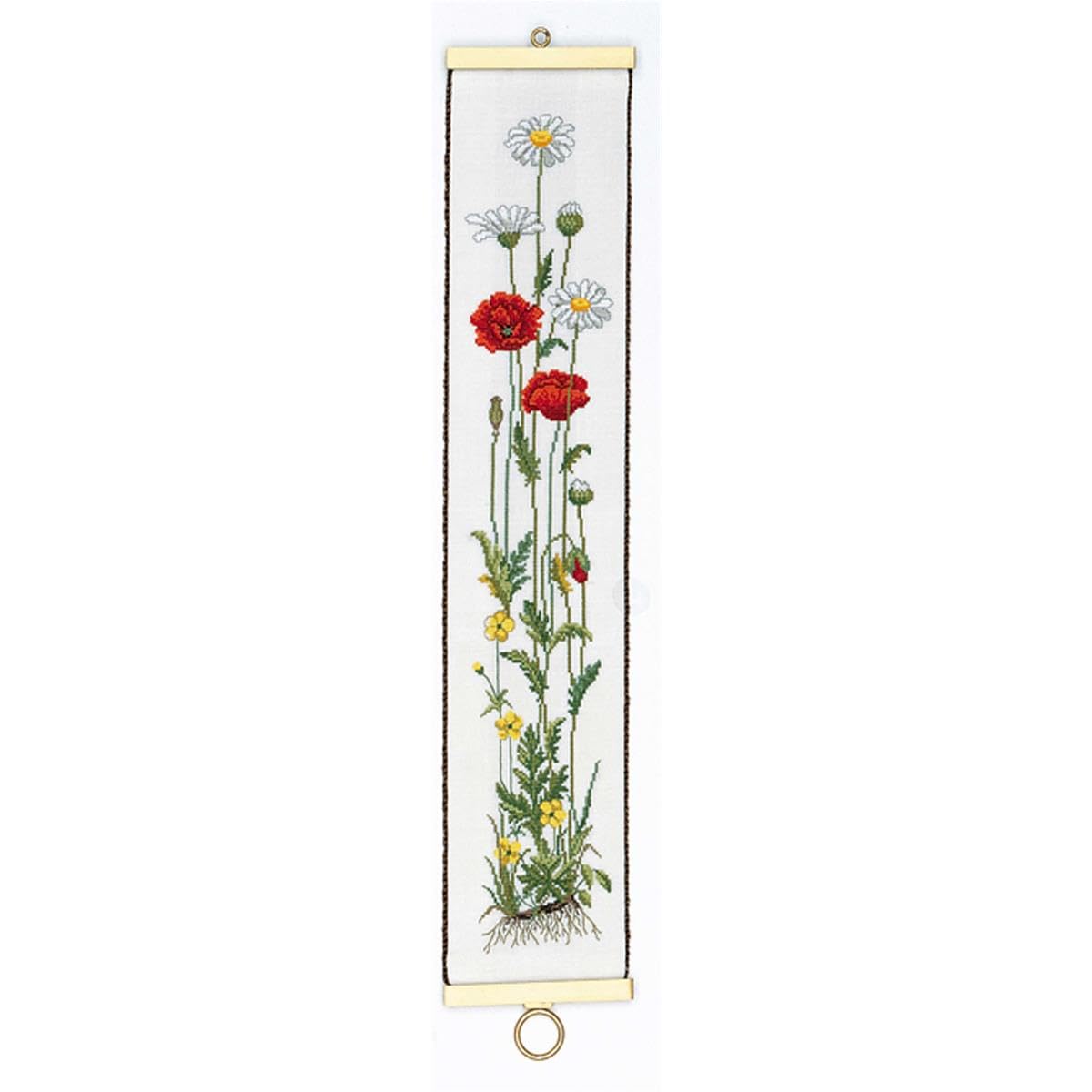 Eva Rosenstand counted cross stitch kit ""Poppy"", 12x65cm, DIY