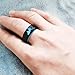 AJZYX Silicone Deer Couple Ring,Rubber Breathable Engagement Wedding Band Matching Sets for Him Her,Anniversary Promise Lovers Ring Black Men Size 7