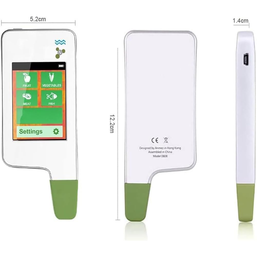 Probador de nitrato de alimentos, detector de residuos de pesticidas 6 en 1 for carnes, frutas y verduras, detector de alimentos, medidor de radiación for agua, for carnes frescas, frutas y verduras(B
