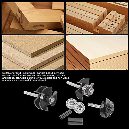 Broca de mitra, 7 peças, haste de 45°, fresa, fresa, de liga rígida, ferramenta de corte para madeir