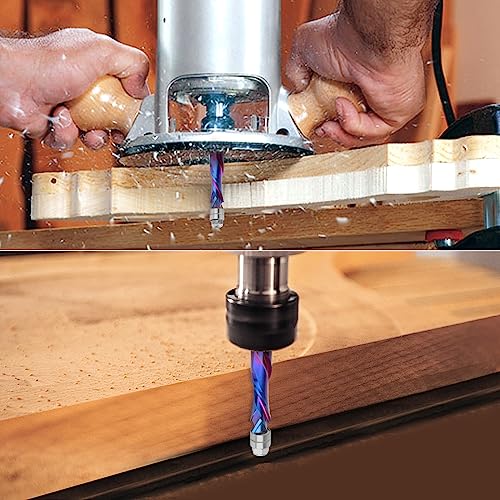 Eanosic E237 Spiral Compression Flush Trim Router Bit 1/2 Inch Shank thumb #6