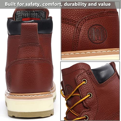 HANDROCK 11 1/2 Clearance Mens Work Boots, Non-Slip EH Construction Work Shoes (11.5)4