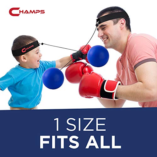 image for CHAMPS MMA Boxing Reflex Ball -Improve Reaction Speed and Hand Eye Coo