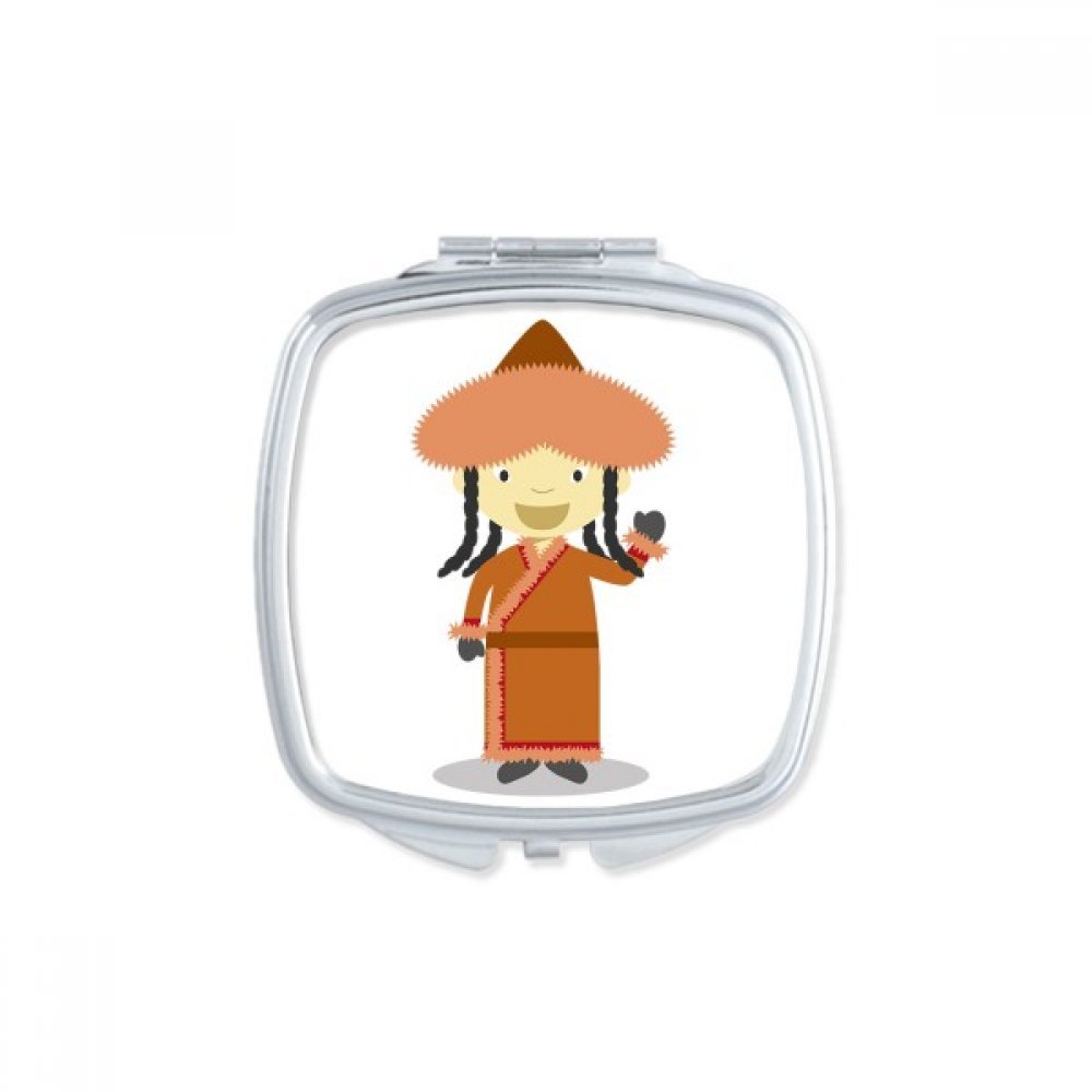 Miroir compact guitare mexicaine portable pour sac à main