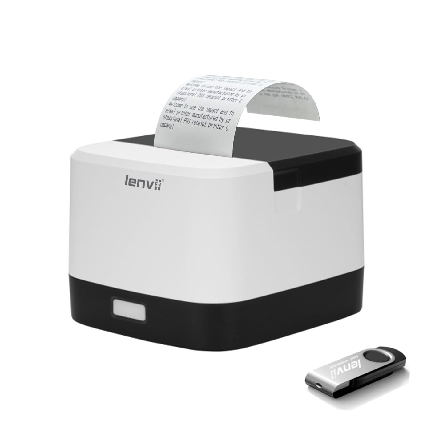 LENVII 58mm Thermal Receipt Printer | ESC/POS High-Speed Printing (90mm/s) | Wired Connection for Stability |Compatible with Windows/Mac/Aramex POS/Android | for Malls Ticket Counters & Retail Billing