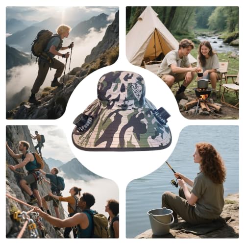 Sombrero con ventilador solar recargable USB que refresca tus rutas de montaña 3