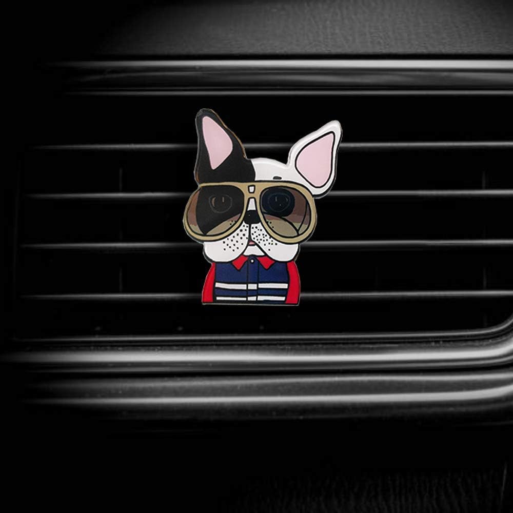 Air Vent Decoration - Cute Acrylic Puppy Dogs Decorative Vent Clip for Cars, Bedroom or Office [French Bulldog III]
