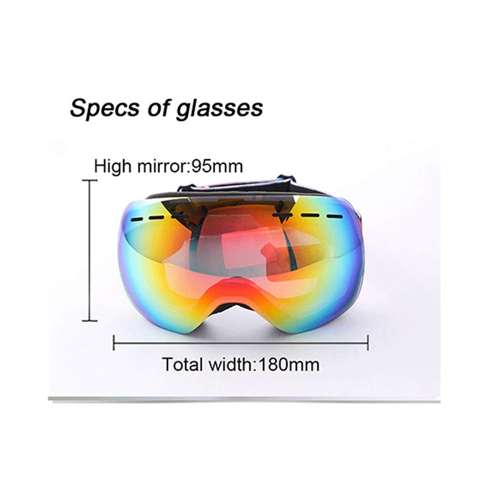 Veste de ski imperméable Lunettes de ski d'hiver chaudes Lunettes de ski doubles antibuée Lunettes de ski magnétiques sans cadre pour adultes Lunettes de ski pour un transport facile de vos skis