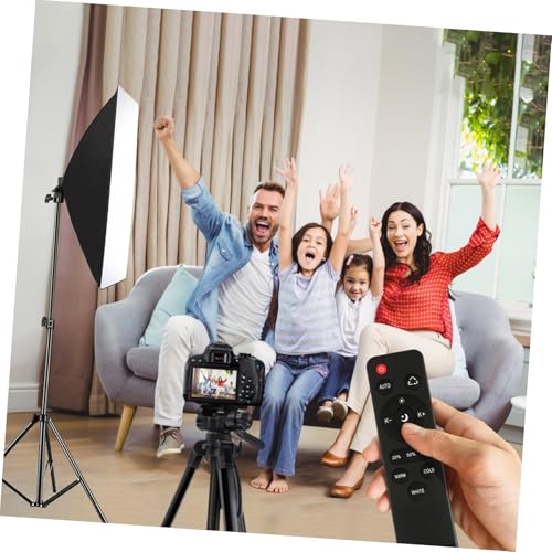 Image of Operitacx 1Set Softbox Lighting Kit with Remote Control Photography Equipment Double Color Temperature Bulb Stand Carry Bag for Studio Use for Portrait Video