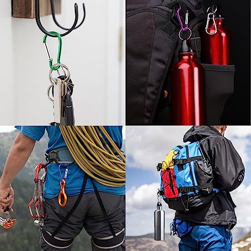 10 Stück Karabiner, Karabiner Bunt Karabinerhaken Aluminium Schnapphaken – Ansicht 6