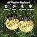 Kolpop Solar Lanterns Outdoor Waterproof 6 Pack, Hanging Solar Lights with 30 LED, Cracked Glass Hanging Globes for Garden Patio Fence Yard Christmas Tree Decoration,Warm White