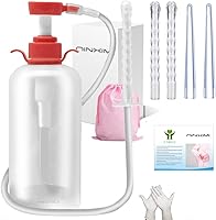 Vista 1 de Ducha vaginal enema limpiador 20.3 fl oz reutilizable presión manual anal sistema de limpieza vaginal kit portátil
