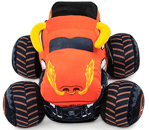 Image of Monster Jam Plush Stuffed El Toro Loco Pillow Buddy - Super Soft Polyester Microfiber, 14 inches (Official Monster Jam Product) | 14 Inches, Official Product, Ultra-Soft Polyester, Stuffed Plushie, Spot Clean Only, Boys Gift