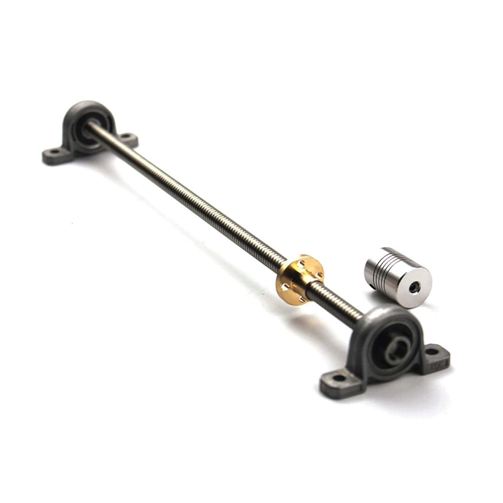 T8 Memimpin Sekrup Zestaw Timah 2Mm 300 500 1000 1200Mm Nakrętka Dengan + KP08 Pionowy wspornik łożyska + D19L25 5 * 8 Mm sprzęgło do drukarki 3D Bagian,Wkręty precyzyjne(150mm,Federasi rusi