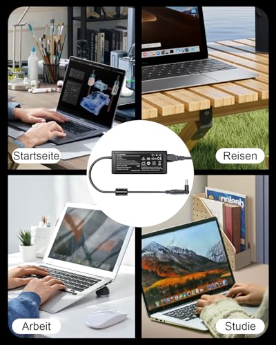 Eansiya 90 W uniwersalna ładowarka do laptopa kompatybilna z Dell HP Acer Asus Lenovo IBM Toshiba Samsung Sony Fujitsu Gateway Notebook Charger 19,5 V 4,74 A Max AC adapter z 16 końcówkami