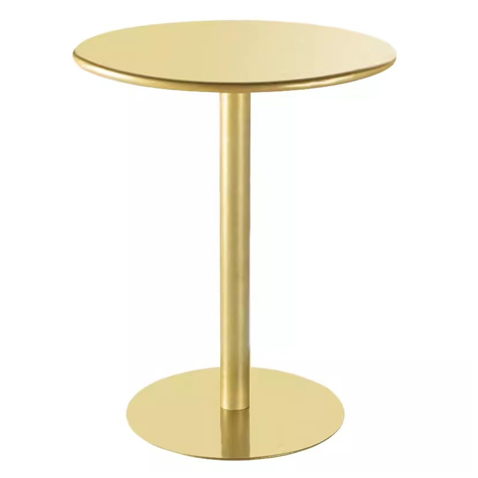 Table de bistro stable dorée avec plateau fixe robuste 40x62