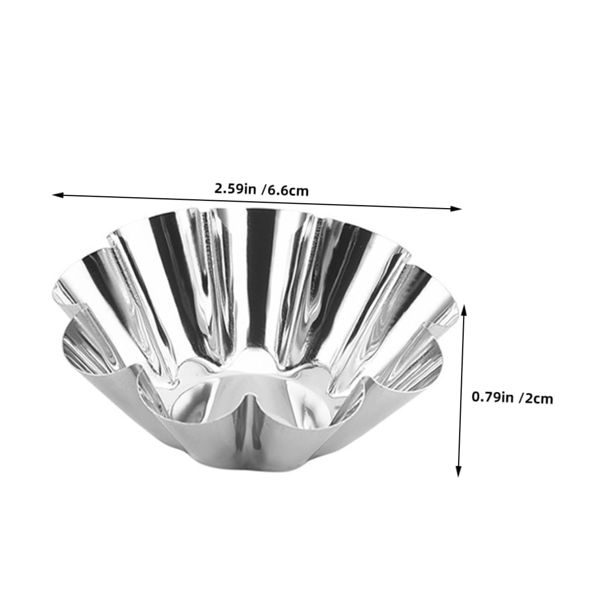 Cabilock 20pcs Non Stick Stainless Steel Baking Molds Flat Bottom Cooking Rings for Puddings Jellies and Pastries Bakeware for Home Use and Professional Baking