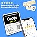 Tap Google Review Plate - Tap for Instant Reviews - All Compatible Phones - Reusable Smart Tap NFC & QR - 12 x 12 cm - Mount Anywhere 3M Adhesive 3-Pack