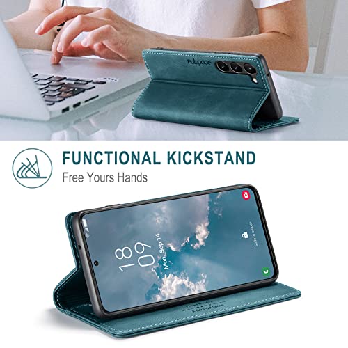 Haii Case For Galaxy S23 Case,Pu Leather Folio Flip Wallet Case With [Rfid Blocking] Card Holster Kickstand Magnetic Closure Shockproof Phone Cover For Samsung Galaxy S23 5G 2023 (Teal) #TOP4