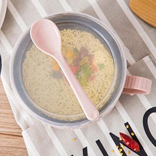 Gppzm With Lid Household Utensils Tableware Lunch Box Large Capacity Noodles Rice Soup Cartoon Bowl Stainless Steel Anti-Allergy (Color : C) #TOP5