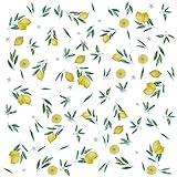 Maydahui Lemon Wall Decal Lemonade Green Leaves and Flowers Wall Sticker (41*41Inch) Peel and Stick