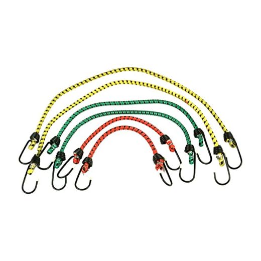 Set Cinghie Elastiche Porta Pacchi, Gancio a Uncino, 30-45 - 60 cm, 6 Pezzi