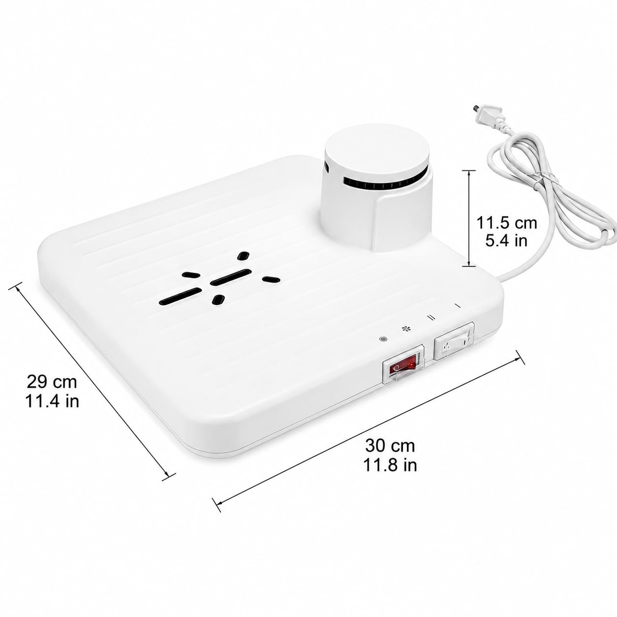 Suszarka całego ciała 800 W, 15000 obr./min dmuchawa ciepłego i chłodnego powietrza | Start/Stop z czujnikiem grawitacyjnym, 2 poziomy prędkości, nośność 120 kg i antypoślizgowa podstawa stojąca do łazienki