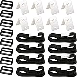 MOERAE Haltebänder Poolfolie, 8er Set Befestigungsbänder und Klammern-Zubehörteile, Solarfolie Zubehörteile für fahrbares Aufrollsystem, für Pool-Planen,Abdeckungen