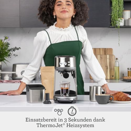 Foto von Sage - The Bambino - Kompakte Kaffeemaschine mit automatischem Milchaufschäumer - Gebürsteter Edelstahl