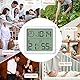Gvolatee 2 stück Mini Digital Thermometer, Professionelles Tragbares Großbild Hygrometer mit Uhr, Genaues Weißes Zimmerthermometer, Raumthermometer für Zuhause, Babyzimmer, Büro, Gewächshaus