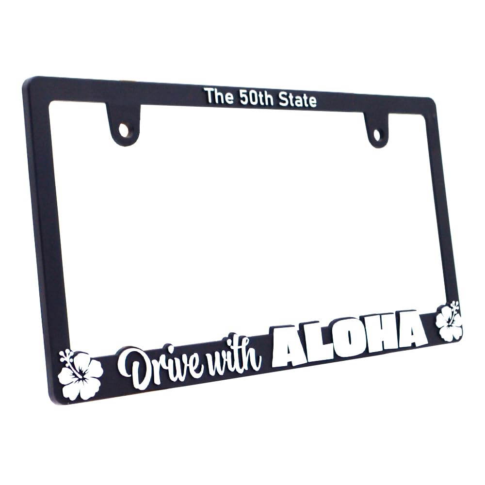 Amazon.co.jp: 【新法規対応品】ALOHA 立体 ナンバーフレーム 艶消し