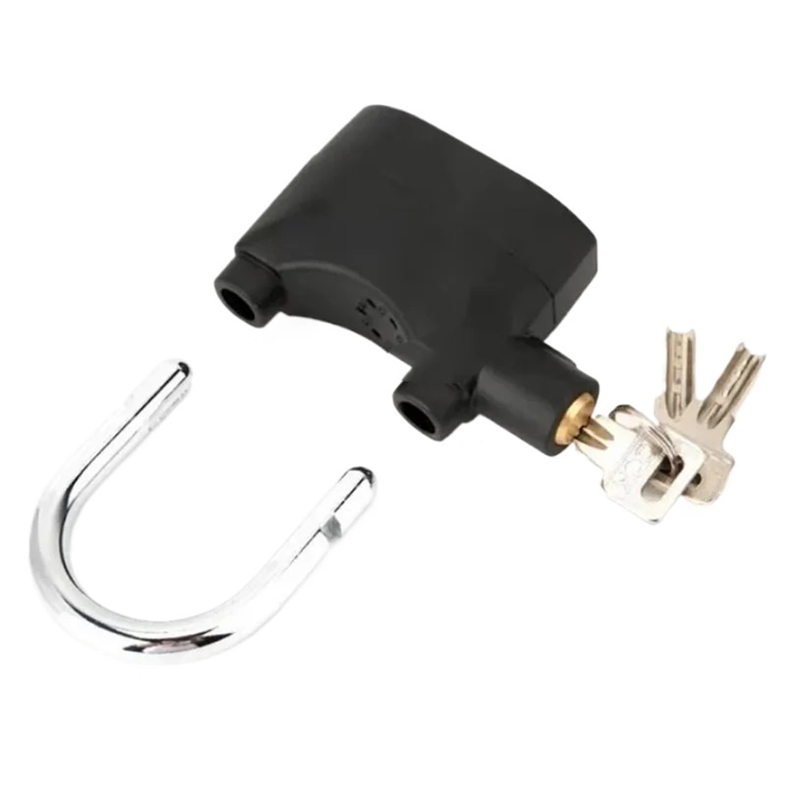 Nuevo Sensor de movimiento incorporado, seguridad, sirena de 110db, bloqueo de alarma, candado antirrobo Universal for puerta de bicicleta y motocicleta(Short-Bronze)