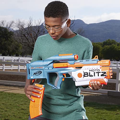 Nerf Elite 2.0 Blaster Motoblitz tir motorisé de 10 fléchettes et Airblitz 6 d'un Coup Chargeur 22 fléchettes - vue 5
