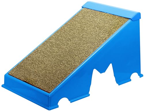 Arranhandor para Gatos em Papelão com Rampa Plástica Furacão Pet, Azul