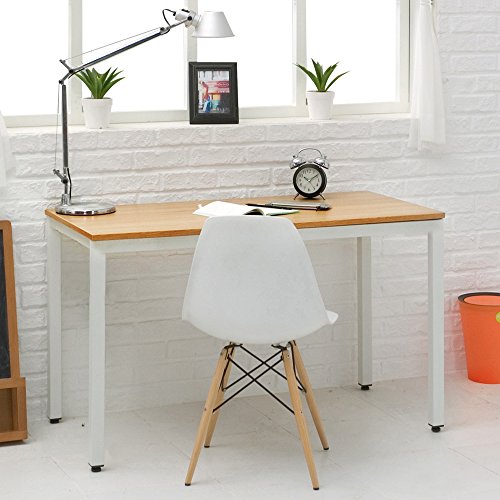 sogesfurniture AC3TW-100-SF Bureau, computertafel, kantoortafel, werktafel, eettafel van hout en staal, eenvoudige… - Image 3