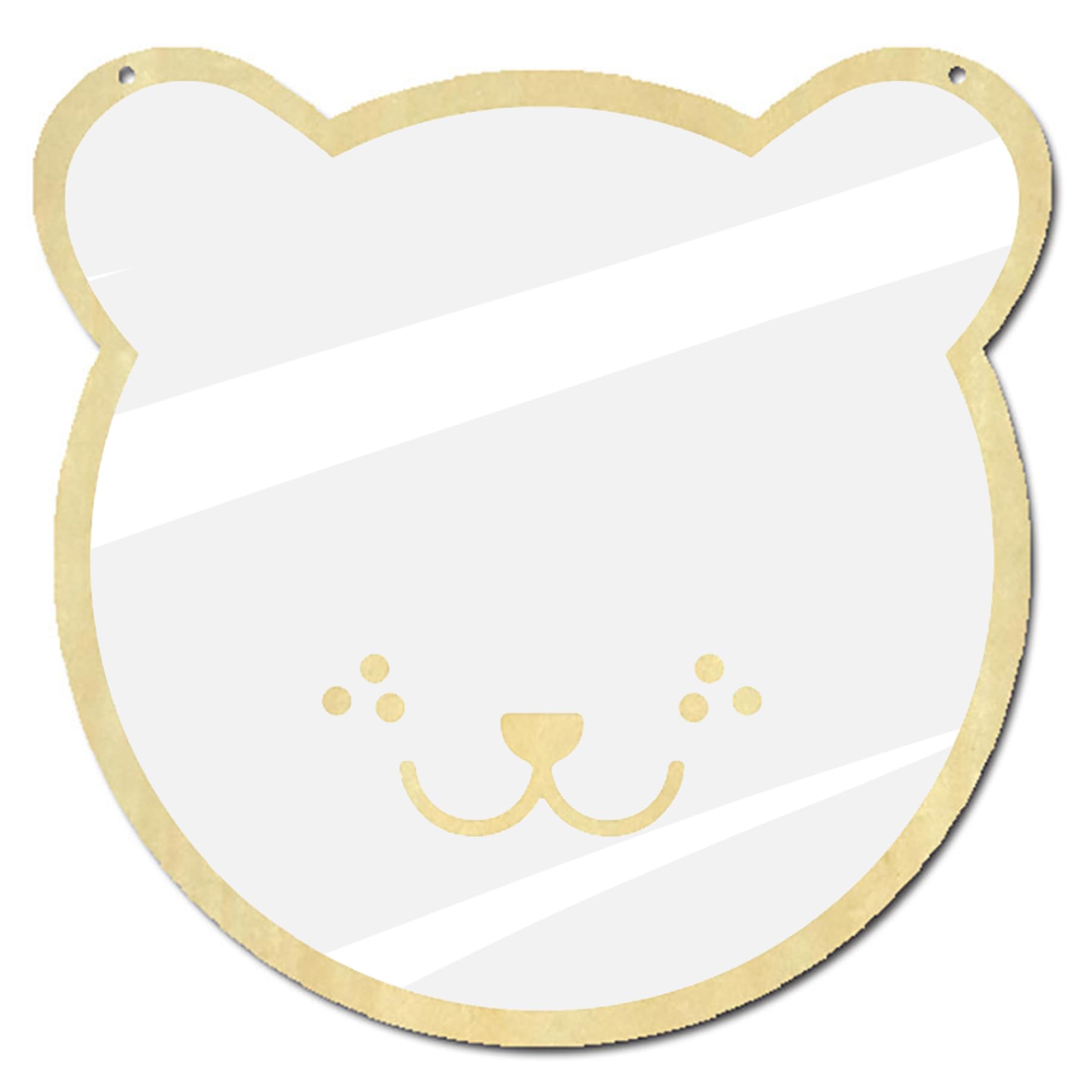 Espejo acrílico de oso con fijación autoadhesiva para pared de cuarto infantil