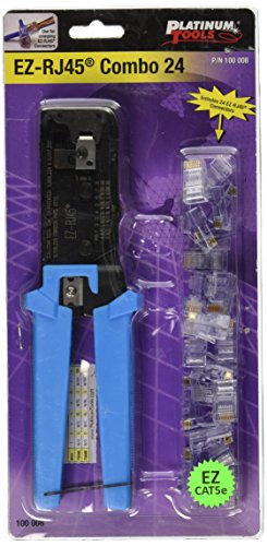 Limited Stock Platinum Tools 100008 EZ-RJ45 Combo - 24. Clamshell. silver