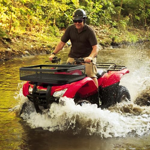 COSTWAY ATV-Frontladekorb, Frontgepäckkorb, Gepäckträgerkorb, ATV/UTV-Zubehör-Aufbewahrungskorb, ATV-Laderaumbox, 92 x 44 x 16,5 cm