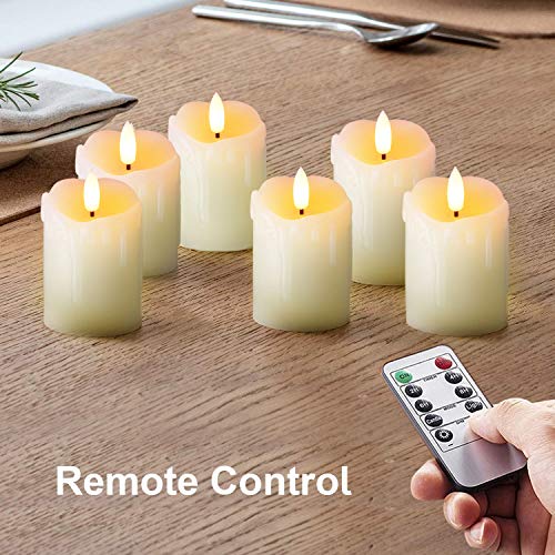 Homemory Velas votivas sin llama con control remoto temporizador, 2x3 pulgadas, corteza de abedul de cera real, paquete de 6 para decoración de bodas, fiestas y vacaciones