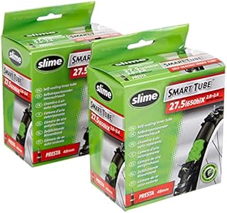 Slime Smart Tube Self-Sealing Inner Tube 27.5 x 2.0-2.4 650B Presta Valves, Pack of 2