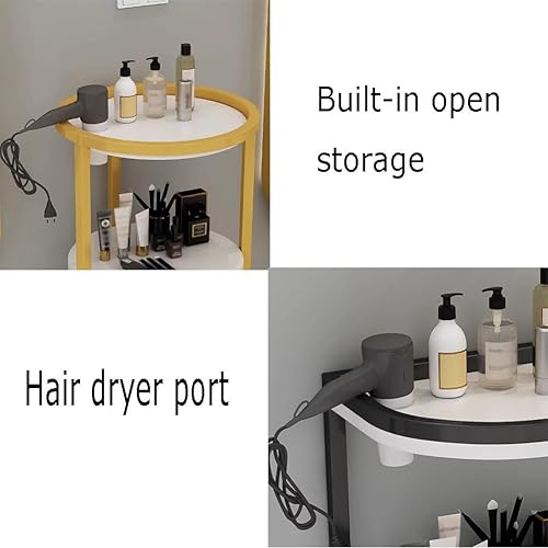 Miniatura 4 de GRRICEPL Estación de estilo de montaje en pared, con cajones de estilo, equipo de salón de belleza para salón de belleza o spa, peluquería, baño en