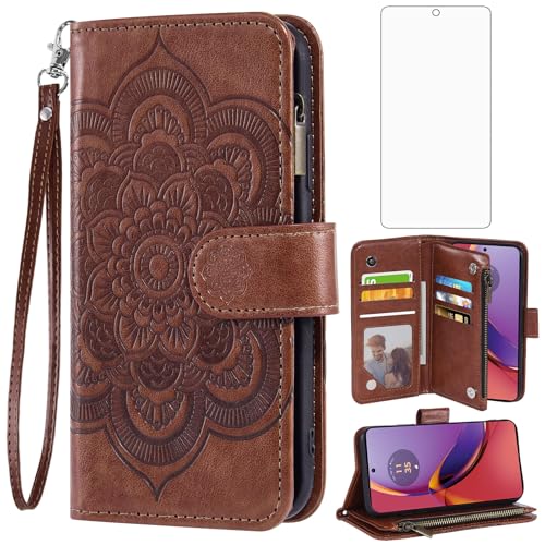 Coque Moto G84 5G fleurie pour ranger vos cartes en voyage