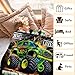 Homexzdiy Personalized with Name Boys Blanket, 60x50 Inches Throw Size Truck Blanket Gifts for Kids Teens - Green Cool Truck Throws for Bed, Couch Decor for All Seasons