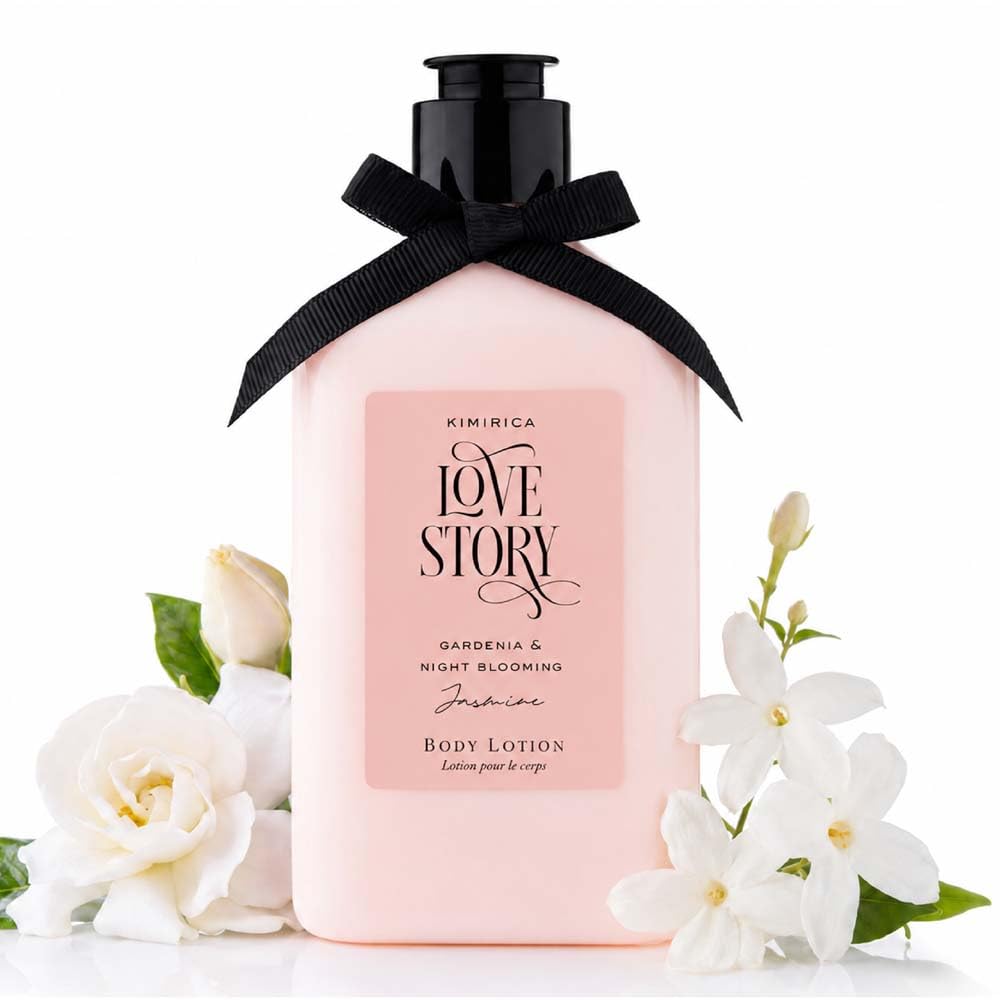 Kimirica Love Story Moisturizing Body Lotion |Gardenia and Night Blooming Jasmine | 270ml | Daily Moisturizer for All Skin Types |100% Vegan and Paraben Free-image-31
