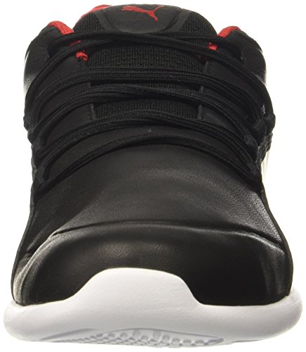 PUMA PUMA Men's Scuderia Ferrari Evo Cat Sneaker, Black Black White, 12 M US