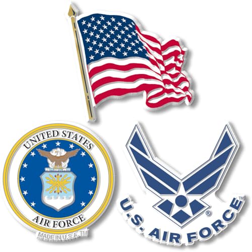 Set de 3 imanes decorativos U.S. Air Force de goma miniatura 1