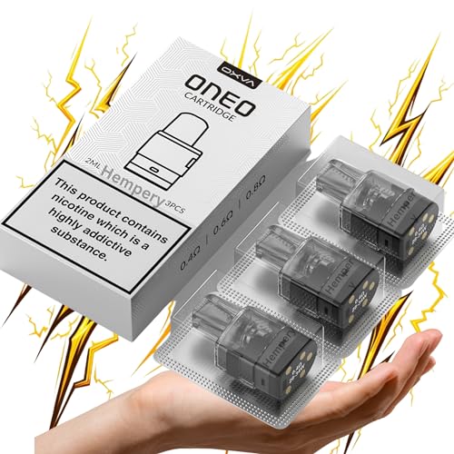 Oneo Pods 0.8 For OXVA Oneo Vape Pod Kit 2ml Cartridge | Compatible with OXVA ONEO Kit | No Nicotine 0.4 | 0.6 | 0.8 Ohm Pack of 3 (0.8 ohm)